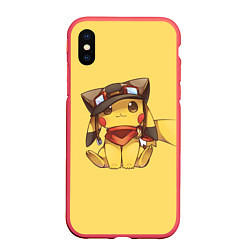 Чехол iPhone XS Max матовый Pikachu