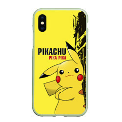 Чехол iPhone XS Max матовый Pikachu Pika Pika