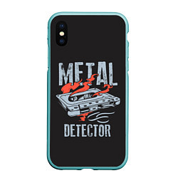 Чехол iPhone XS Max матовый Metal Detector