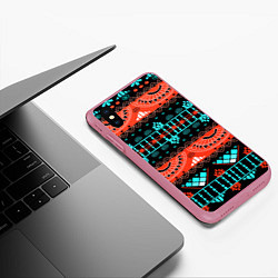Чехол iPhone XS Max матовый Аддис-Абеба, цвет: 3D-малиновый — фото 2