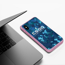 Чехол iPhone XS Max матовый Cs:go - Cobalt Disruption Ржавый кобальт, цвет: 3D-розовый — фото 2