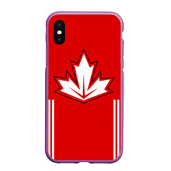 Чехол iPhone XS Max матовый Сборная Канады: домашняя форма