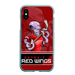 Чехол iPhone XS Max матовый Detroit Red Wings