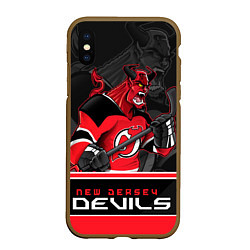 Чехол iPhone XS Max матовый New Jersey Devils