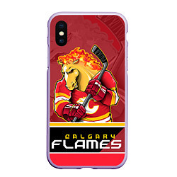 Чехол iPhone XS Max матовый Calgary Flames