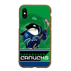 Чехол iPhone XS Max матовый Vancouver Canucks