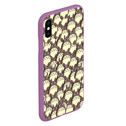 Чехол iPhone XS Max матовый Тоторо, цвет: 3D-фиолетовый — фото 2