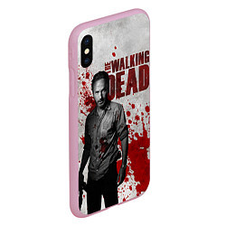 Чехол iPhone XS Max матовый Walking Dead: Rick Grimes, цвет: 3D-розовый — фото 2