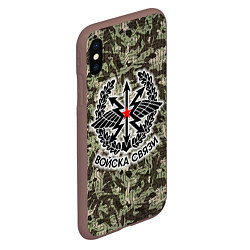 Чехол iPhone XS Max матовый Войска связи: камуфляж, цвет: 3D-коричневый — фото 2