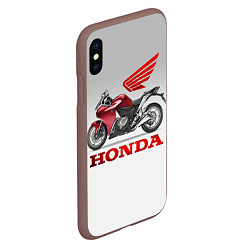 Чехол iPhone XS Max матовый Honda 2, цвет: 3D-коричневый — фото 2