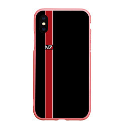 Чехол iPhone XS Max матовый Mass Effect N7, цвет: 3D-баблгам