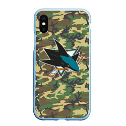 Чехол iPhone XS Max матовый Sharks Camouflage