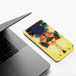Чехол iPhone XS Max матовый Grazy Poly VPPDGryphon, цвет: 3D-желтый — фото 2