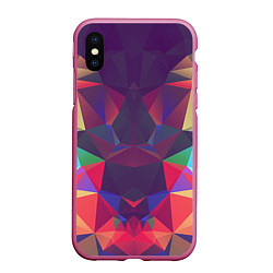 Чехол iPhone XS Max матовый Grazy Poly VPPDGryphon, цвет: 3D-малиновый