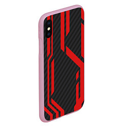 Чехол iPhone XS Max матовый CS:GO Redline, цвет: 3D-розовый — фото 2