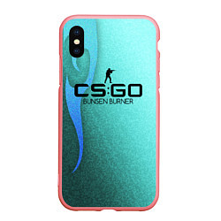 Чехол iPhone XS Max матовый Cs:go - Bunsen burner, style glock-18 Горелка Бунз, цвет: 3D-баблгам