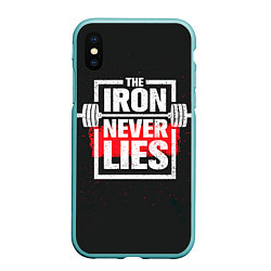 Чехол iPhone XS Max матовый The iron never lies, цвет: 3D-мятный