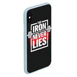 Чехол iPhone XS Max матовый The iron never lies, цвет: 3D-голубой — фото 2