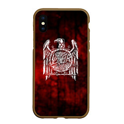 Чехол iPhone XS Max матовый Slayer: Blooded Eagle, цвет: 3D-коричневый