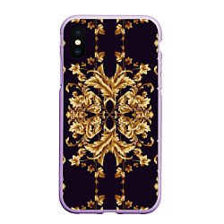 Чехол iPhone XS Max матовый Style, цвет: 3D-сиреневый