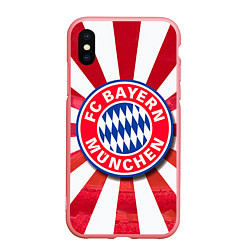 Чехол iPhone XS Max матовый FC Bayern, цвет: 3D-баблгам