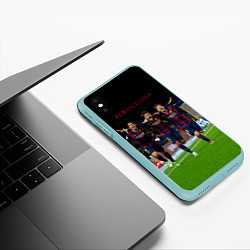 Чехол iPhone XS Max матовый Barcelona6, цвет: 3D-мятный — фото 2