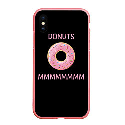 Чехол iPhone XS Max матовый Donuts