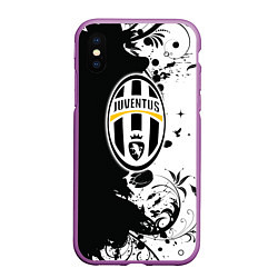 Чехол iPhone XS Max матовый Juventus4, цвет: 3D-фиолетовый