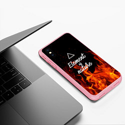 Чехол iPhone XS Max матовый Стихия огня, цвет: 3D-баблгам — фото 2
