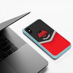 Чехол iPhone XS Max матовый HellRaisers Uniform, цвет: 3D-мятный — фото 2