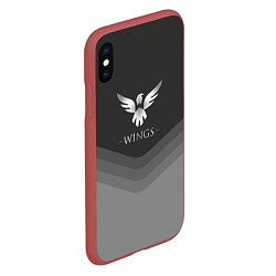 Чехол iPhone XS Max матовый Wings Uniform, цвет: 3D-красный — фото 2