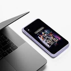 Чехол iPhone XS Max матовый Beetlejuice, цвет: 3D-светло-сиреневый — фото 2