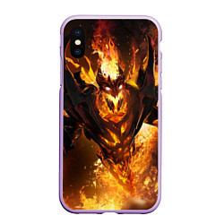 Чехол iPhone XS Max матовый Nevermore Hell, цвет: 3D-сиреневый