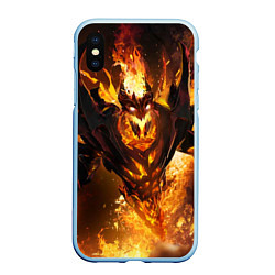 Чехол iPhone XS Max матовый Nevermore Hell, цвет: 3D-голубой