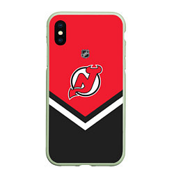 Чехол iPhone XS Max матовый NHL: New Jersey Devils