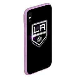 Чехол iPhone XS Max матовый Los Angeles Kings, цвет: 3D-сиреневый — фото 2