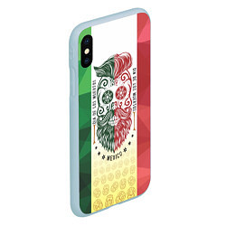 Чехол iPhone XS Max матовый Мексика, цвет: 3D-голубой — фото 2