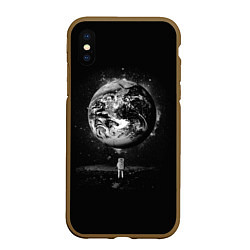 Чехол iPhone XS Max матовый Взгляд на землю, цвет: 3D-коричневый