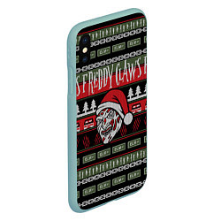 Чехол iPhone XS Max матовый Freddy Christmas, цвет: 3D-мятный — фото 2