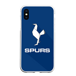 Чехол iPhone XS Max матовый Tottenham Spurs, цвет: 3D-белый