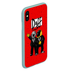 Чехол iPhone XS Max матовый Daff Punk, цвет: 3D-мятный — фото 2