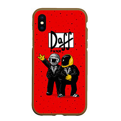 Чехол iPhone XS Max матовый Daff Punk, цвет: 3D-коричневый