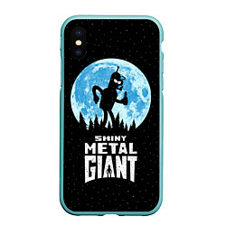 Чехол iPhone XS Max матовый Bender Metal Giant, цвет: 3D-мятный