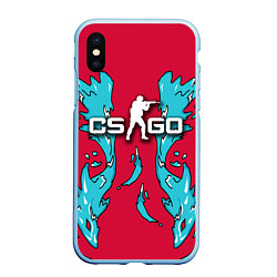 Чехол iPhone XS Max матовый CS:GO Spirit of Water, цвет: 3D-голубой