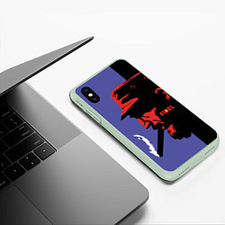 Чехол iPhone XS Max матовый Fidel, цвет: 3D-салатовый — фото 2