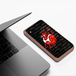 Чехол iPhone XS Max матовый Кабан-качок, цвет: 3D-коричневый — фото 2