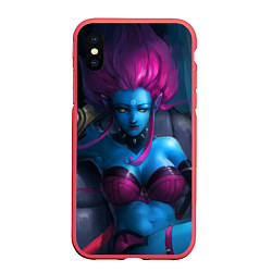 Чехол iPhone XS Max матовый Hair Evelynn, цвет: 3D-красный