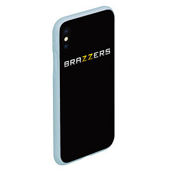 Чехол iPhone XS Max матовый Brazzers, цвет: 3D-голубой — фото 2
