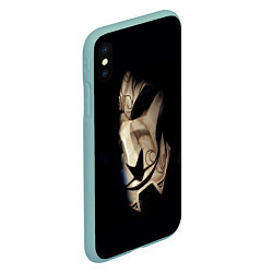 Чехол iPhone XS Max матовый Маска, цвет: 3D-мятный — фото 2
