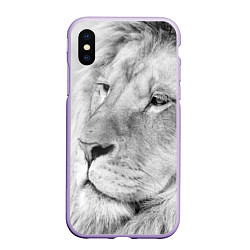 Чехол iPhone XS Max матовый Мудрый лев